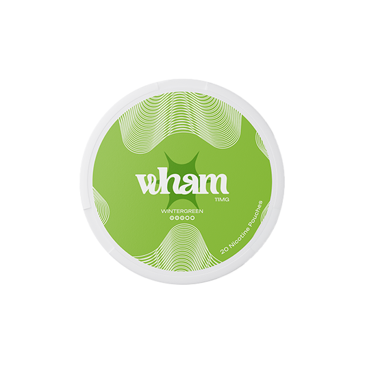 11mg Wham Regular Nicotine Pouch - 20 Pouches - Flavour: Winter Green