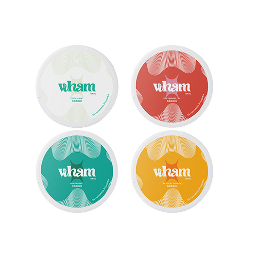 14mg Wham Regular Nicotine Pouch - 20 Pouches (Buy 1 Get 1 Free) - Flavour: Spearmint