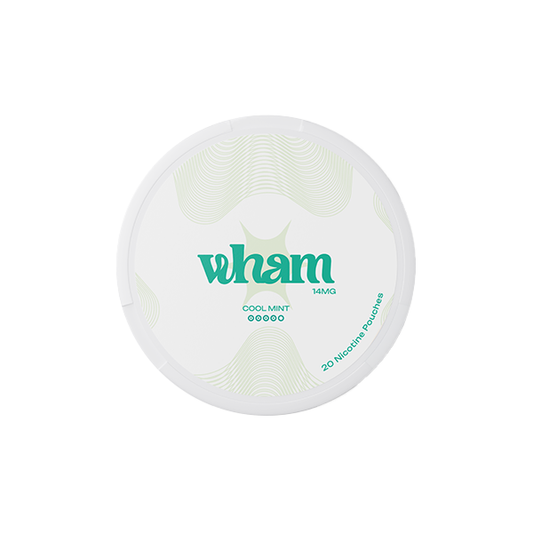 14mg Wham Regular Nicotine Pouch - 20 Pouches - Flavour: Cool Mint