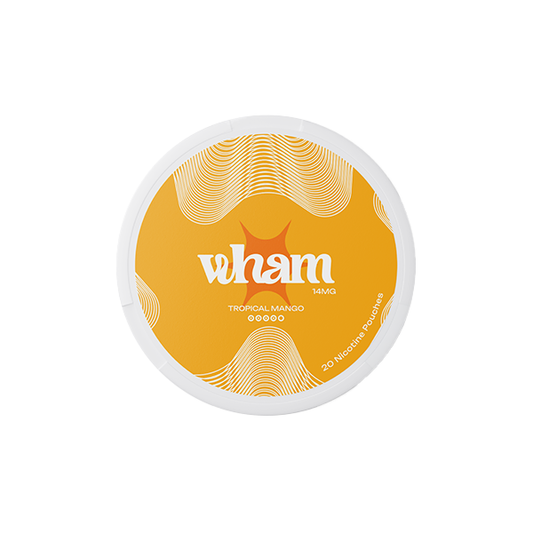 14mg Wham Regular Nicotine Pouch - 20 Pouches - Flavour: Tropical Mango