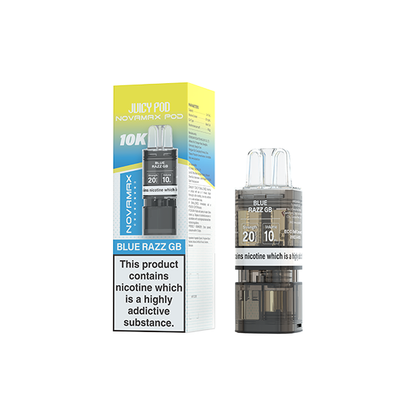 20mg Juicy Pod Novamax Prefilled Pods 10000 Puffs - 1 Pcs - Flavour: Orange Raspberry