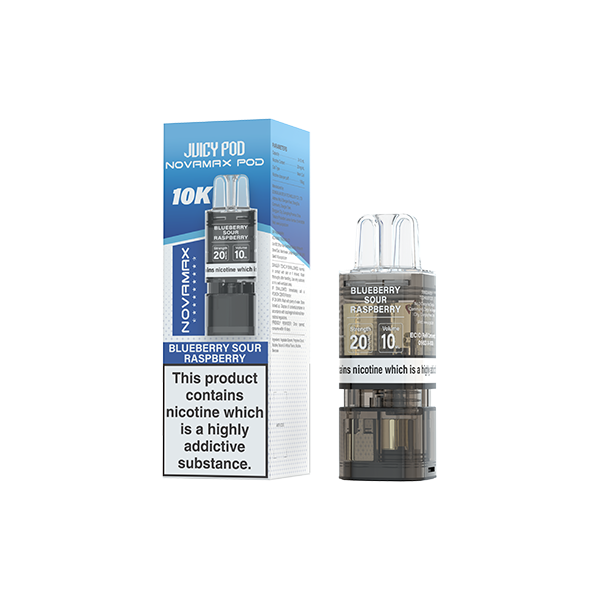 20mg Juicy Pod Novamax Prefilled Pods 10000 Puffs - 1 Pcs - Flavour: Blue Razz GB