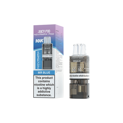 20mg Juicy Pod Novamax Prefilled Pods 10000 Puffs - 1 Pcs - Flavour: Strawberry Raspberry Cherry Ice