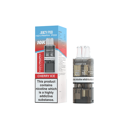 20mg Juicy Pod Novamax Prefilled Pods 10000 Puffs - 1 Pcs - Flavour: Cherry Ice