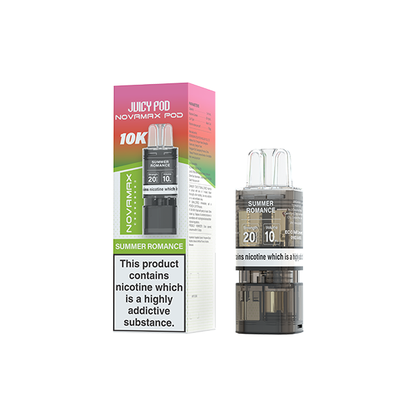20mg Juicy Pod Novamax Prefilled Pods 10000 Puffs - 1 Pcs - Flavour: Orange Raspberry