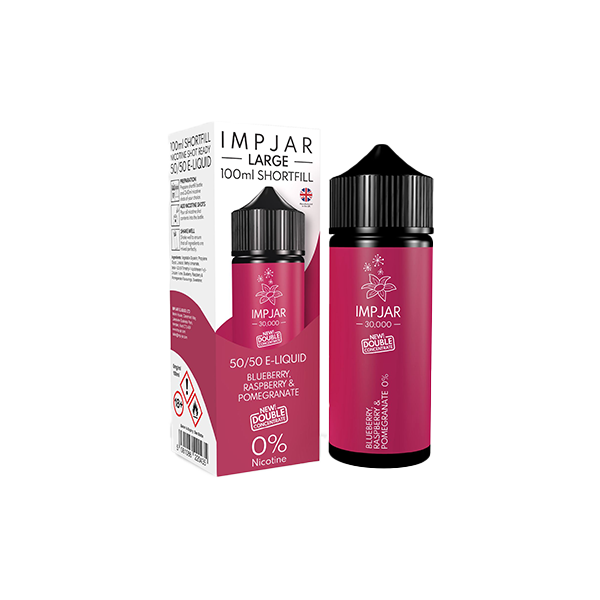 0mg Imp Jar Original 100ml Shortfill (50VG/50PG) - Flavour: Peach Ice