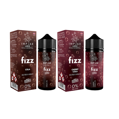 0mg Imp Jar Fizz 100ml Shortfill (50VG/50PG) - Flavour: Cherry Cola