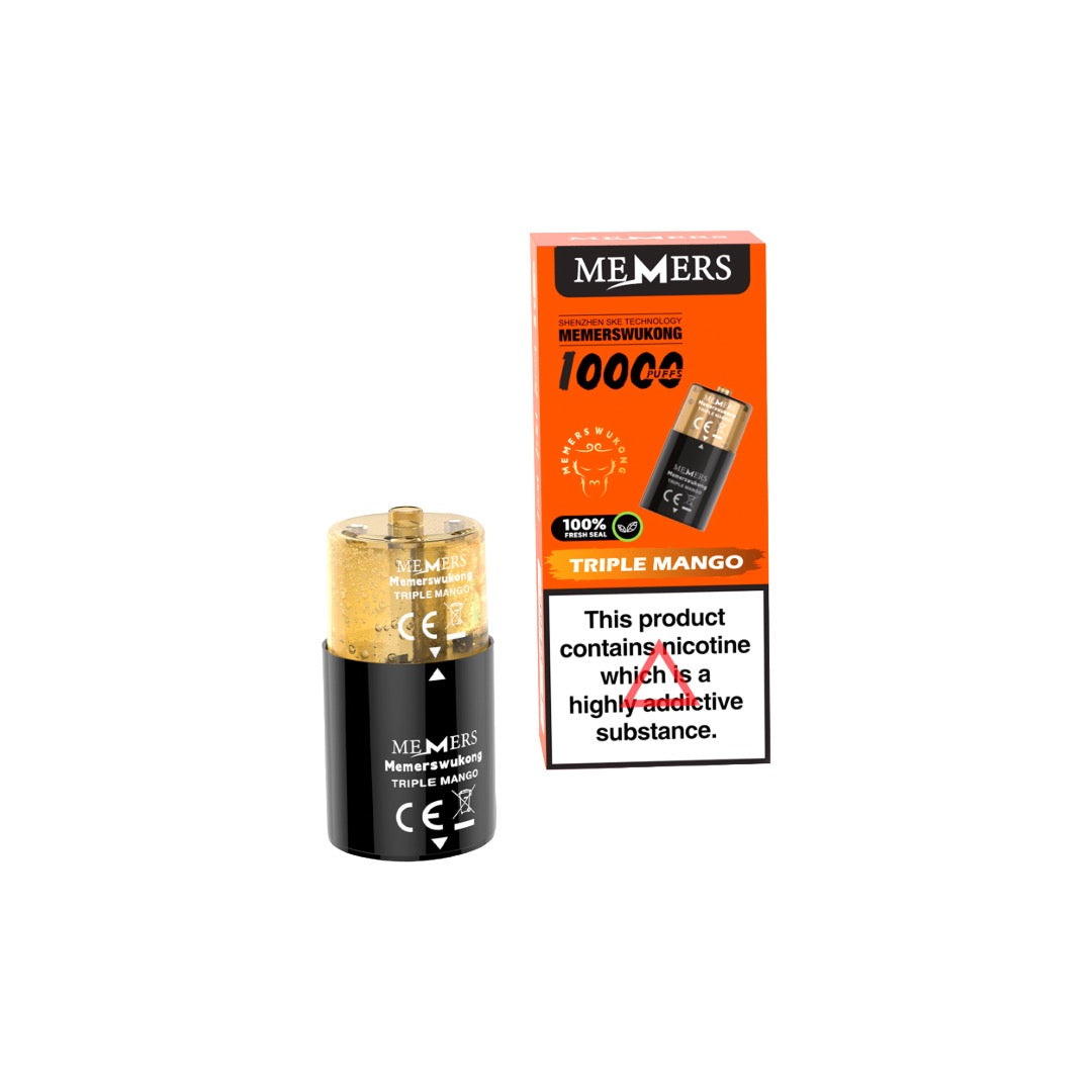 20mg Memers Wukong V10000 Prefilled Pods 10000 Puffs - 1 Pcs - Flavour: Peach Ice