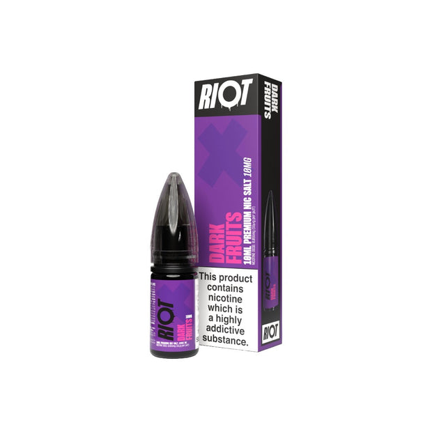 10mg RIOT X 10ml Nic Salts by Riot Squad (50VG/50PG) - Flavour: Dark Fruits