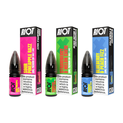 5mg RIOT X 10ml Nic Salts by Riot Squad (50VG/50PG) - Flavour: Dark Fruits