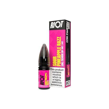 5mg RIOT X 10ml Nic Salts by Riot Squad (50VG/50PG) - Flavour: Blueberry Sour Strawberry