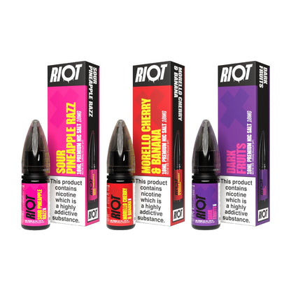 10mg RIOT X 10ml Nic Salts by Riot Squad (50VG/50PG) - Flavour: Dark Fruits