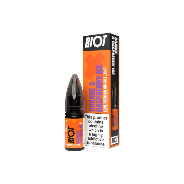 20mg RIOT X 10ml Nic Salts by Riot Squad (50VG/50PG) - Flavour: Orange & Raspberry Ice