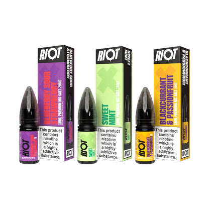 20mg RIOT X 10ml Nic Salts by Riot Squad (50VG/50PG) - Flavour: Sour Pineapple Razz