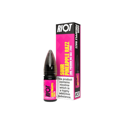 20mg RIOT X 10ml Nic Salts by Riot Squad (50VG/50PG) - Flavour: Blueberry Sour Strawberry