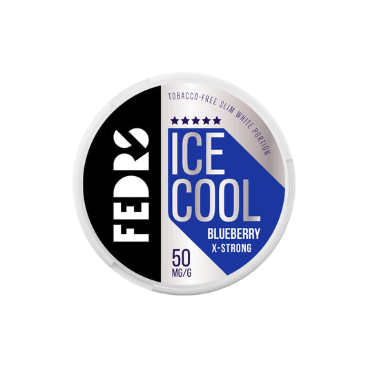 50mg FEDRS Ice Cool X-Strong Nicotine Pouch - 20 Pouches - Flavour: Blueberry