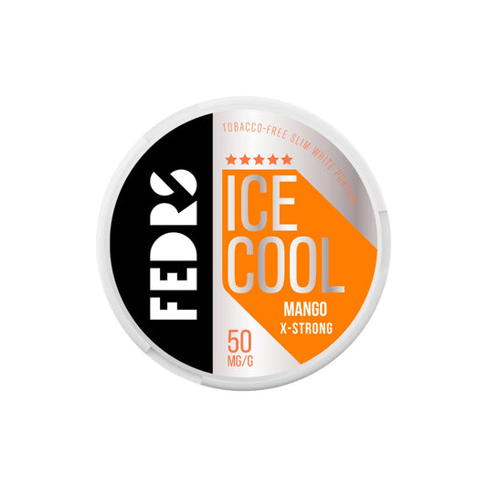 50mg FEDRS Ice Cool X-Strong Nicotine Pouch - 20 Pouches - Flavour: Mango