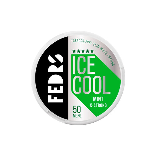 50mg FEDRS Ice Cool X-Strong Nicotine Pouch - 20 Pouches - Flavour: Mint