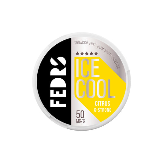 50mg FEDRS Ice Cool X-Strong Nicotine Pouch - 20 Pouches - Flavour: Freeze Mint