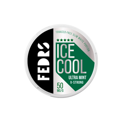 50mg FEDRS Ice Cool X-Strong Nicotine Pouch - 20 Pouches - Flavour: Ultra Mint