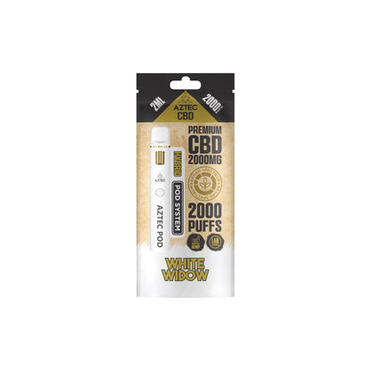 Aztec CBD 2000mg Broad Spectrum Starter Pro Pod Vape Kit 2000 Puffs - Flavour: Mango Kush