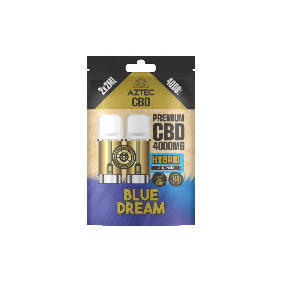 Aztec CBD 4000mg Broad Spectrum CBD Pods 2ml 4000 Puffs - 2 Pcs - Flavour: Buddha Haze