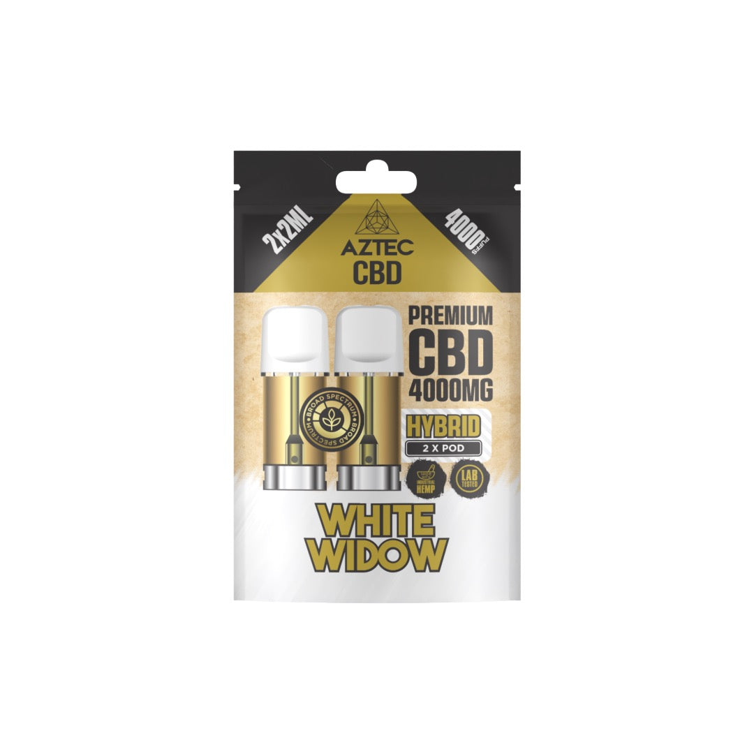 Aztec CBD 4000mg Broad Spectrum CBD Pods 2ml 4000 Puffs - 2 Pcs - Flavour: Strawberry Ice