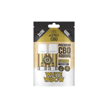 Aztec CBD 4000mg Broad Spectrum CBD Pods 2ml 4000 Puffs - 2 Pcs - Flavour: Pineapple Kush