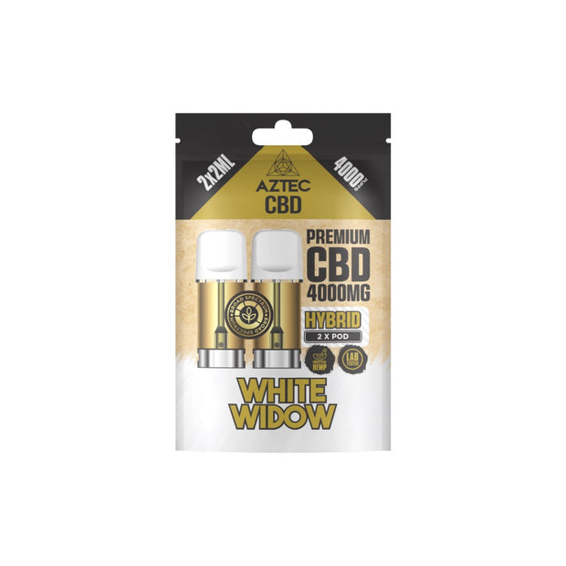 Aztec CBD 4000mg Broad Spectrum CBD Pods 2ml 4000 Puffs - 2 Pcs - Flavour: Buddha Haze