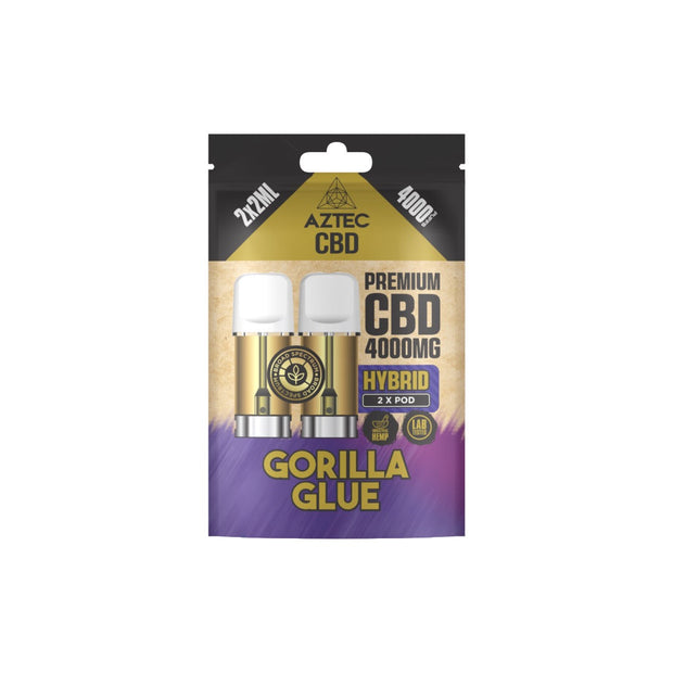 Aztec CBD 4000mg Broad Spectrum CBD Pods 2ml 4000 Puffs - 2 Pcs - Flavour: Buddha Haze