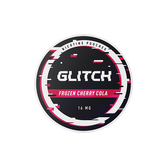 16mg Glitch Regular Nicotine Pouches - 20 Pouches - Flavour: Frozen Cherry Cola