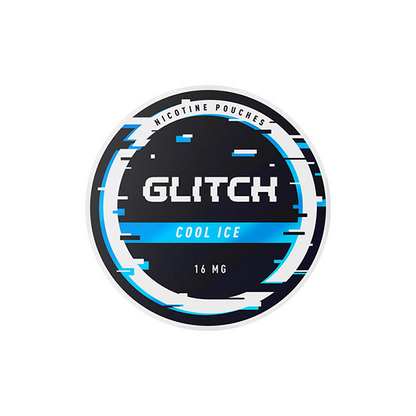 16mg Glitch Regular Nicotine Pouches - 20 Pouches - Flavour: Cool Ice