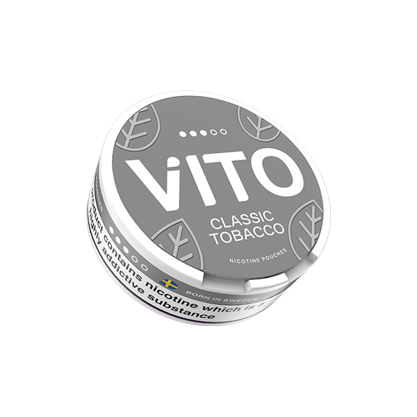 10mg VITO Nicotine Pouches - 20 Pouches - Flavour: Classic Tobacco