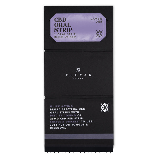 Elevar Leafs 125mg CBD Oral Strips - Flavour: Berry Mint