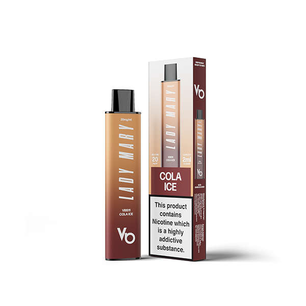 20mg Lady Mary VBS11 Disposable Vape 600 Puffs - Flavour: Blackcurrant Squash