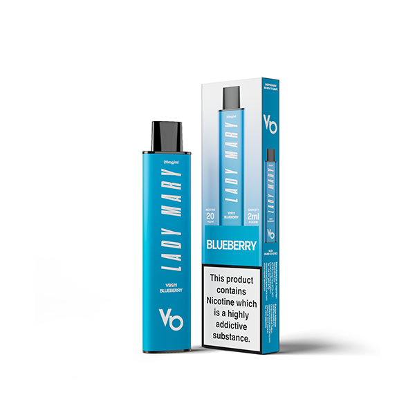 20mg Lady Mary VBS11 Disposable Vape 600 Puffs - Flavour: Blackcurrant Squash