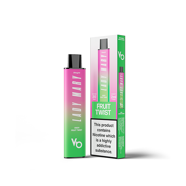 20mg Lady Mary VBS11 Disposable Vape 600 Puffs - Flavour: Blackcurrant Squash