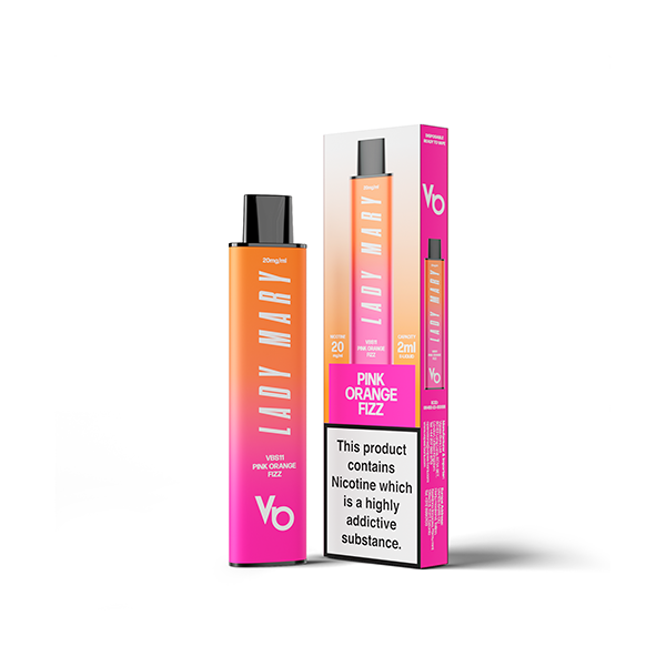 20mg Lady Mary VBS11 Disposable Vape 600 Puffs - Flavour: Blackcurrant Squash