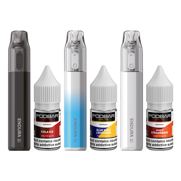 10mg Podbar Salts by Kingston x Innokin Endura S1 Disposable Vape Kit 3500 Puffs - Flavour: Kiwi Passionfruit Guava