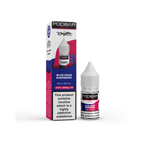 10mg Podbar Salts by Kingston 10ml Refill Nic Salts (60VG/40PG) - Flavour: Blueberry Cherry Cranberry