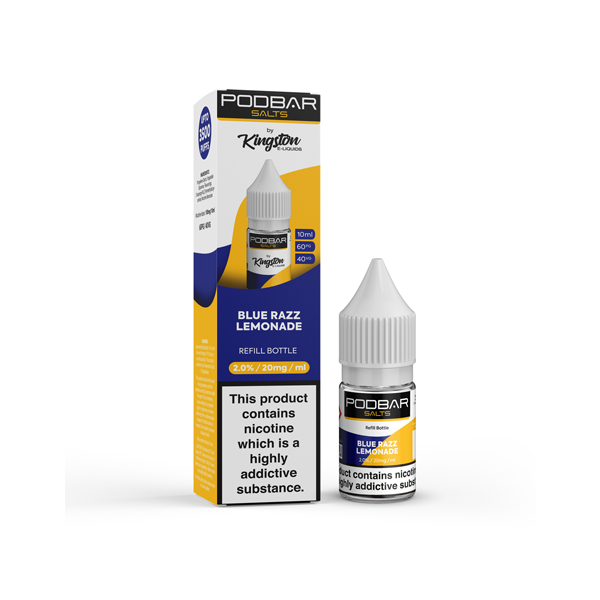 10mg Podbar Salts by Kingston 10ml Refill Nic Salts (60VG/40PG) - Flavour: Blueberry Cherry Cranberry