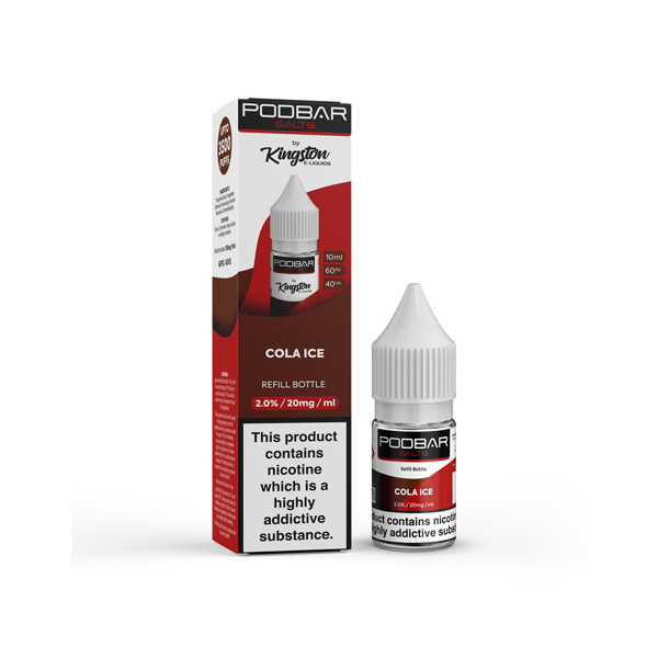 10mg Podbar Salts by Kingston 10ml Refill Nic Salts (60VG/40PG) - Flavour: Blueberry Cherry Cranberry