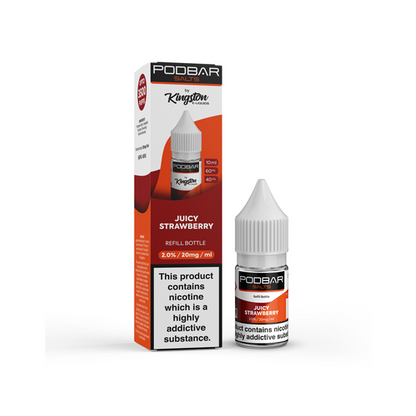 10mg Podbar Salts by Kingston 10ml Refill Nic Salts (60VG/40PG) - Flavour: Cola Ice