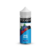 Podbar Juice by Kingston 100ml Shortfill 0mg (50VG/50PG) - Flavour: Blue Sour Raspberry