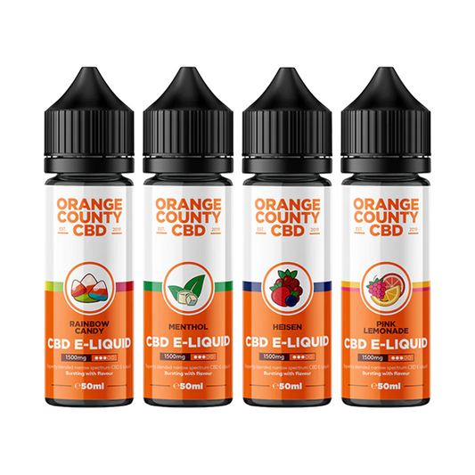 Orange County CBD 1500mg Broad Spectrum CBD E-liquid 50ml (60VG/40PG) - Flavour: Menthol