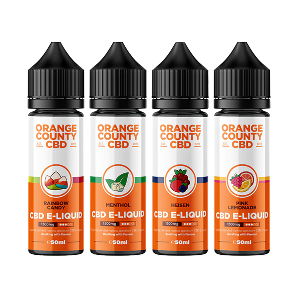 Orange County CBD 1500mg Broad Spectrum CBD E-liquid 50ml (50VG/50PG) - Flavour: Strawberry & Lime
