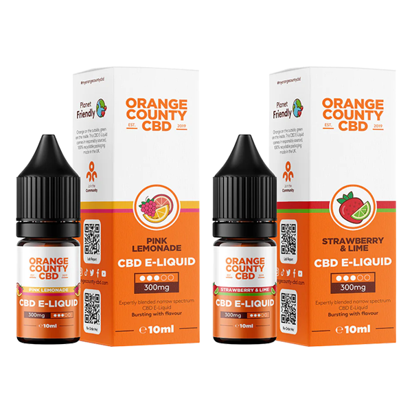 Orange County CBD 300mg Broad Spectrum CBD E-liquid 10ml (50VG/50PG) - Flavour: Rainbow Candy
