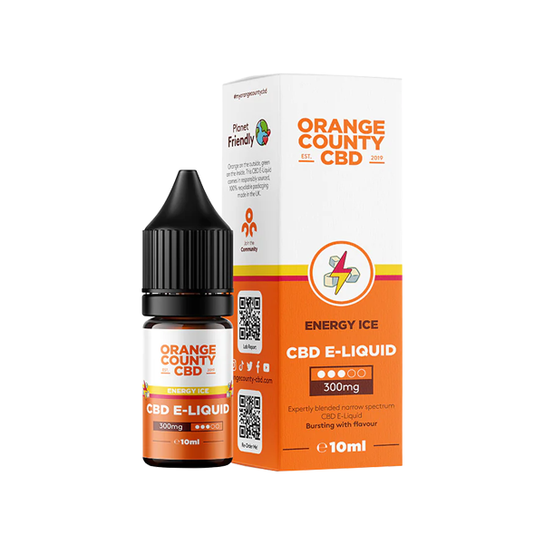 Orange County CBD 300mg Broad Spectrum CBD E-liquid 10ml (50VG/50PG) - Flavour: Mango Ice
