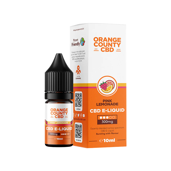 Orange County CBD 300mg Broad Spectrum CBD E-liquid 10ml (50VG/50PG) - Flavour: Energy Ice