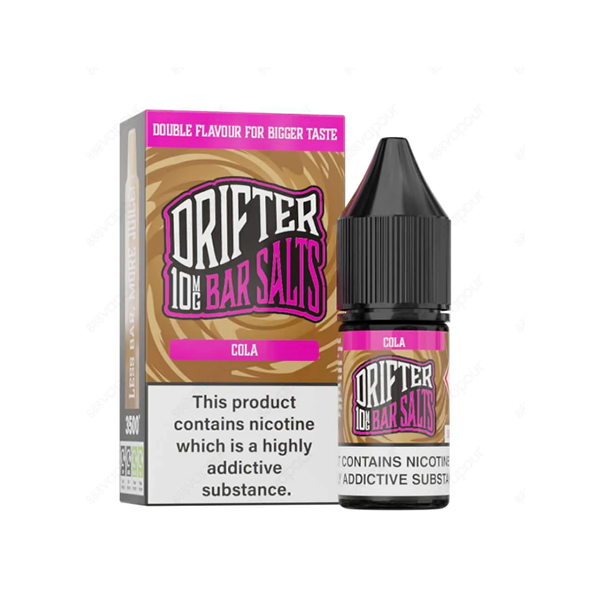 10mg Drifter Bar Salts 10ml (50VG/50PG) - Flavour: Kiwi Passion Guava Ice